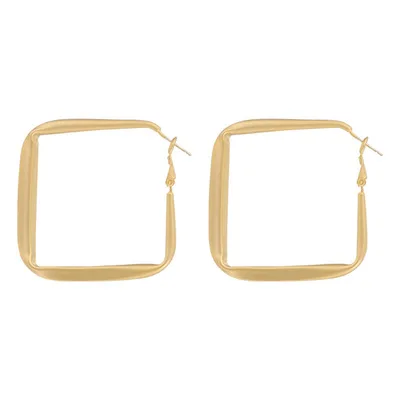 

Fashion 925 Sterling Silver Earrings Geometric Square Earrings, Gold