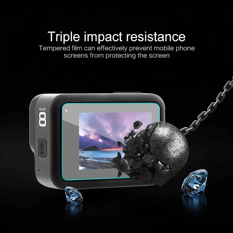 For Gopro Hero 8 Black Screen Protector Tempered Glass Protector Film