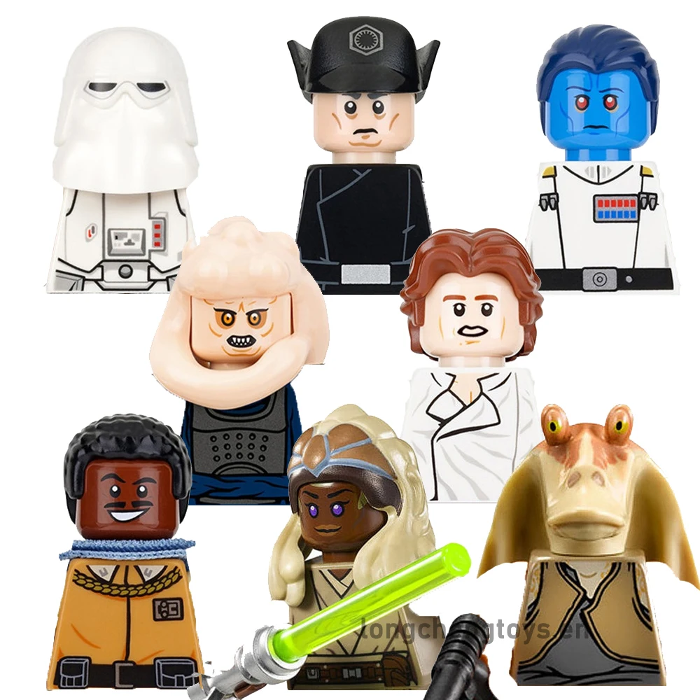 

SW Movie Space Jar Jar Binks Imperial Snowtrooper Grand Admiral Thrawn Han Solo Building Blocks Figures For Children Toys PG8050