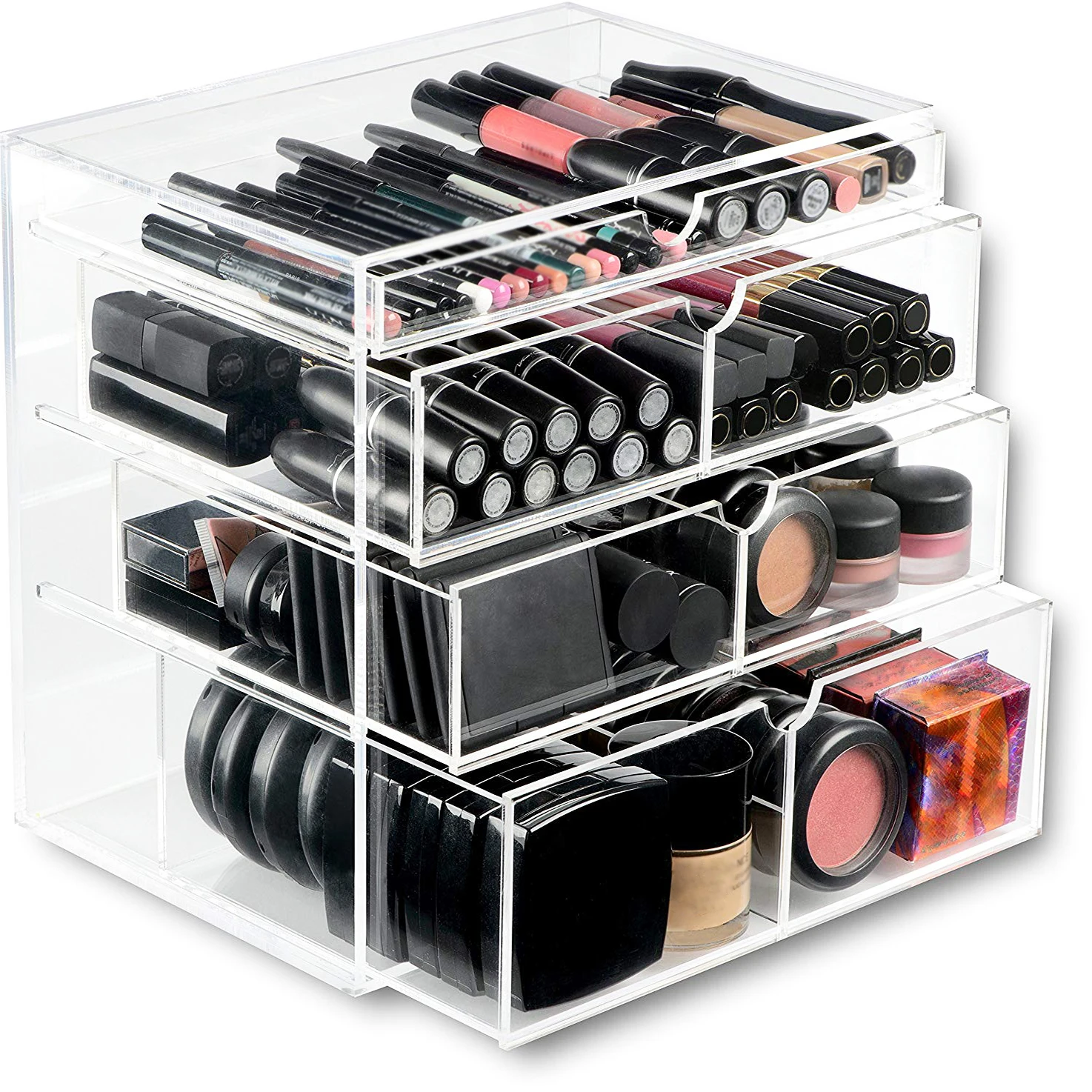 Black Acrylic Cosmetic Palette Professional Makeup Kit Set With Eyeshadow  Facial Blusher Eyebrow Powder Concealer Powder Mirror, Display Stand  Acrylic Plexiglass Lucite Perspex, Shenzhen Black Led Makeup Cosmetic  Acrylic Display, Display Racks 