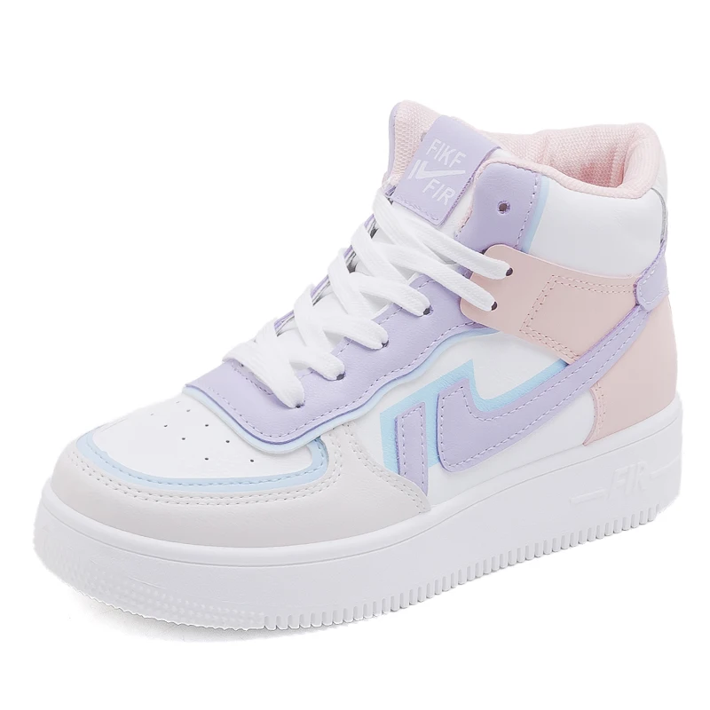 

2021 Summer new fashion high-top white shoes sports casual shoes women