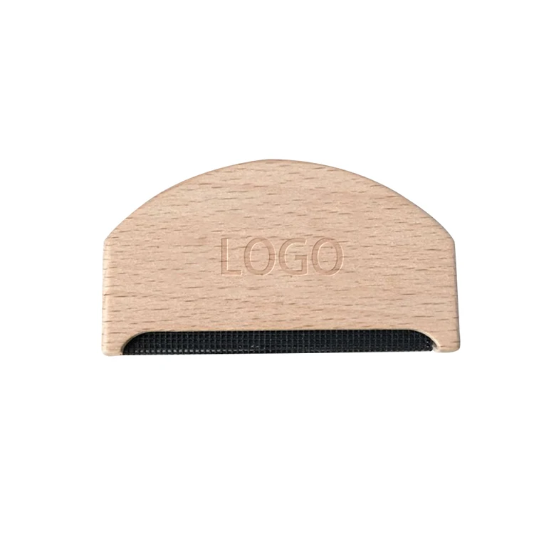 

Custom laser engraving logo eco friendly manual cashmere comb wooden sweater wool comb for travel, Natural color