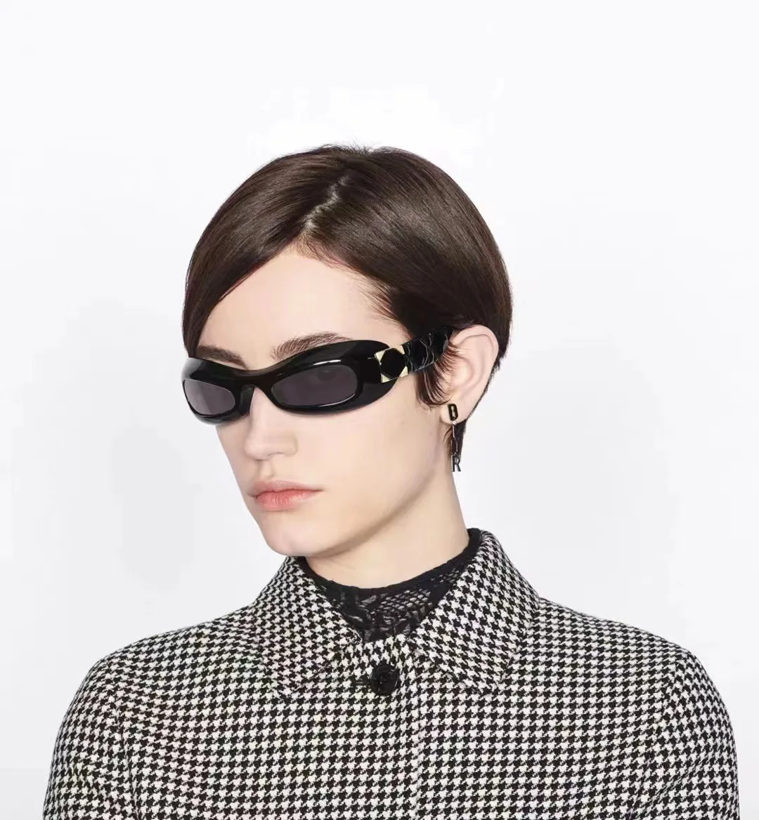 

9687Vintage Small Square White Plaid Y2k Sunglasses For Women New Fashion Brand Black Narrow Sun Glasses Men Hip Hop Punk Shades