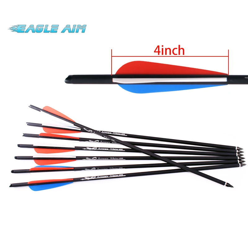 

6Pcs 16/18/20 Inch Carbon Arrows with Replaceable Arrows Tip Spine 400 for Outdoor Archery Hunting