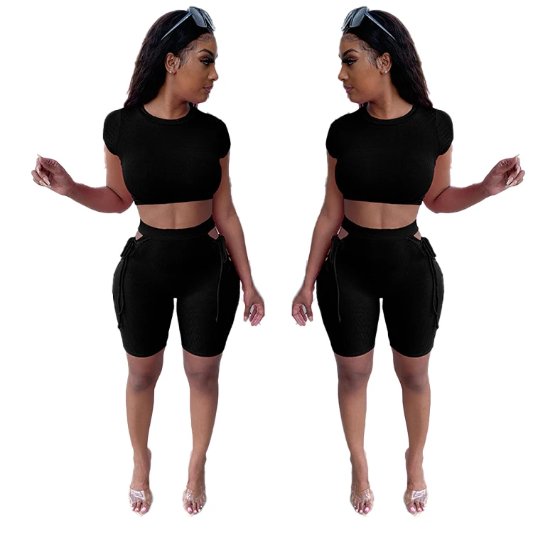

S-L colthes women short pants two piece 2 piece set women