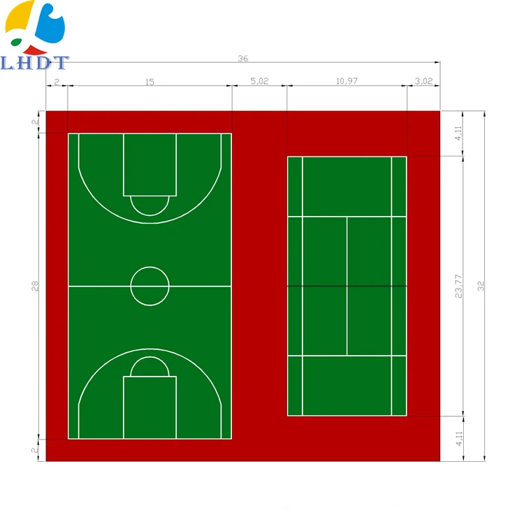 

Colorful PP Interlocking Basketball Court Plastic Flooring Tile Basketball Floor Interlocking Tiles Sport Floor Multisport