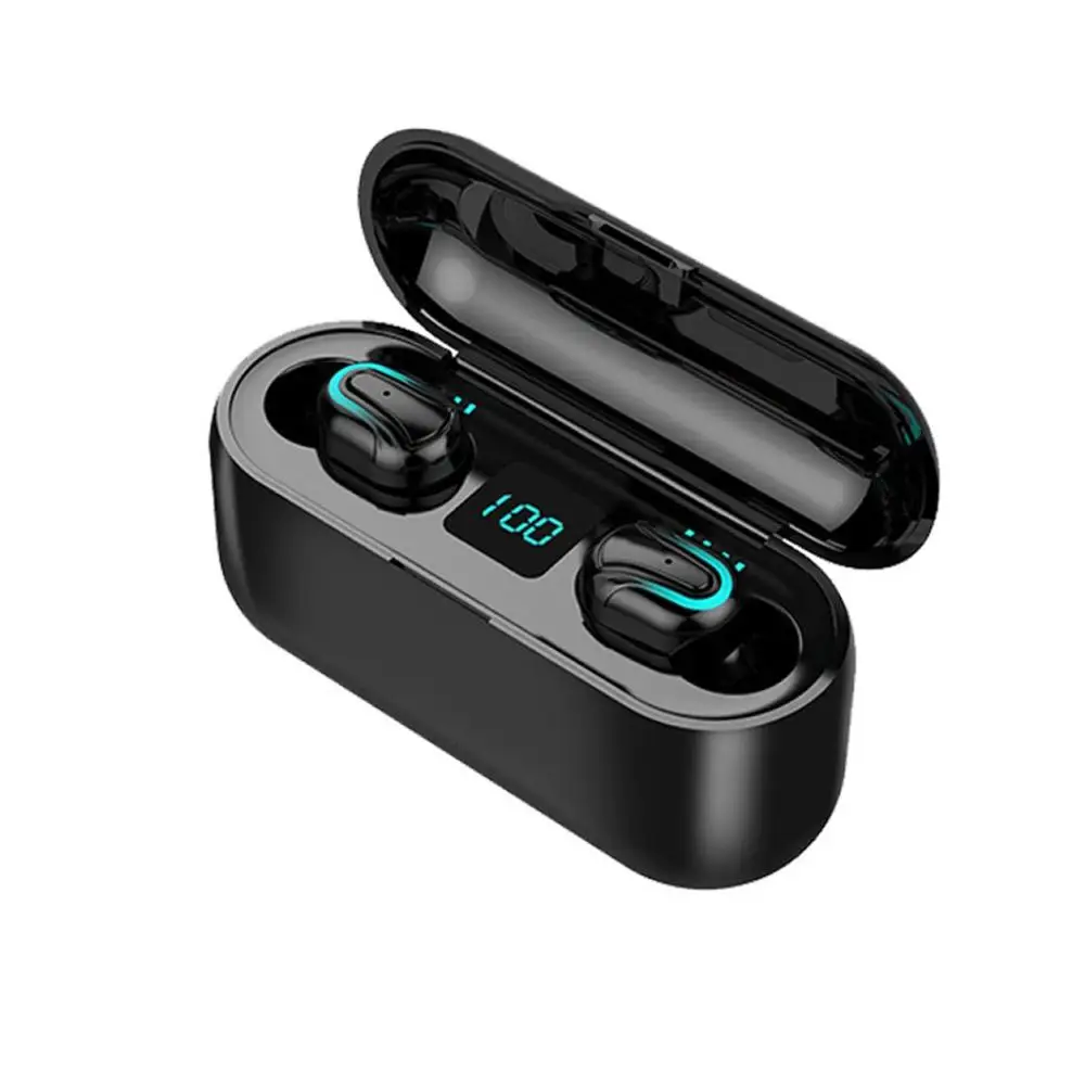 

Factory wholesale binaural call Earphone Q32 Bluetoth headset, Black