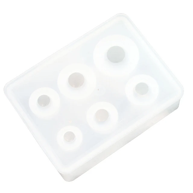 

DIY jewelry pearl silicone resin mold round cake chocolate decoration tools, White