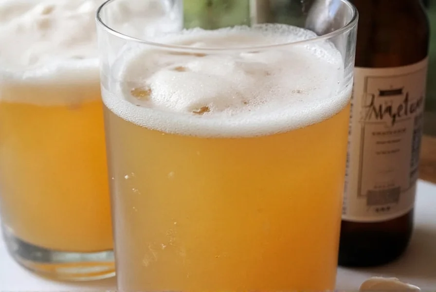 Variations of homemade ginger beer with different flavor additions in glass bottles