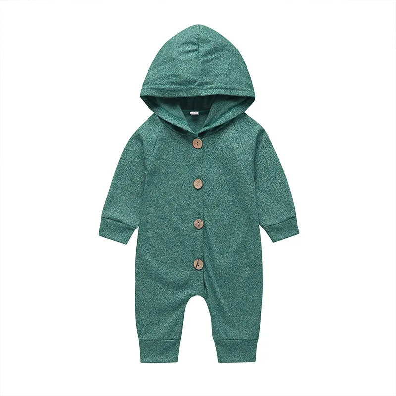 

Newborn infant baby Leisure Spring Autumn solid color Single Breasted Baby Jumpsuit, Mint,burgundy,gray,golden