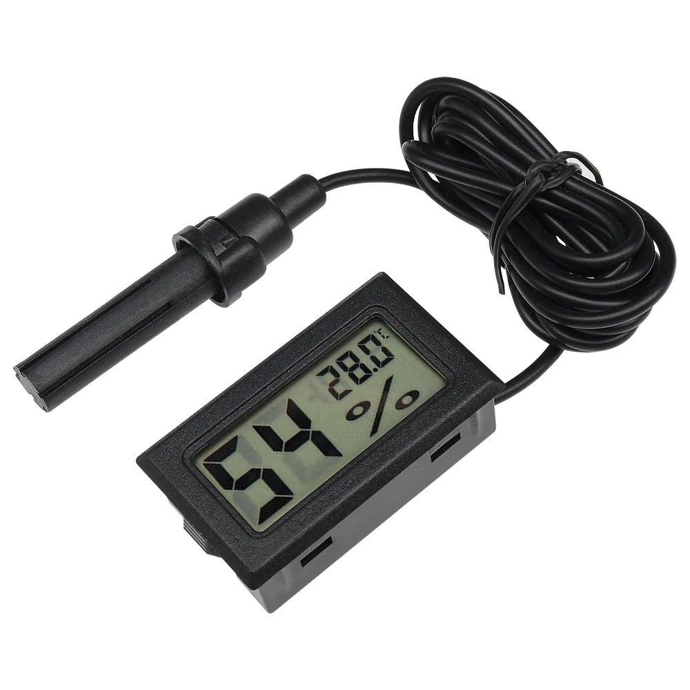 

Mini LCD Digital Thermometer Hygrometer Fridge Freezer Tester Temperature Humidity Meter with 1.5 Meter Wire with Battery