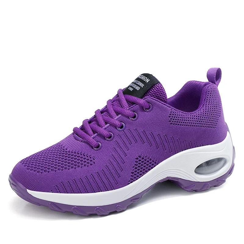 

2021 Popular Sports Air Women's Casual Female Shoe Fashion Sneakers Wholesale China Ladies Running Air Cushion Woman Sport Shoes, Black,red,purple