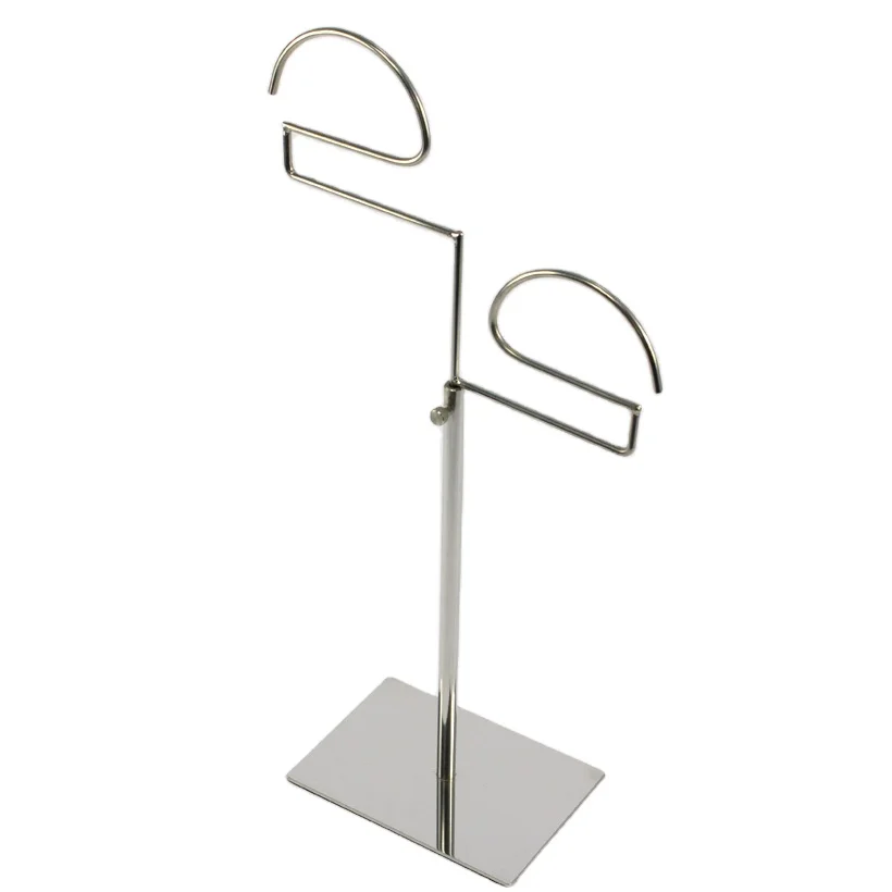 Customized Floor Standing Stainless Steel Scarf Display Stand Retail