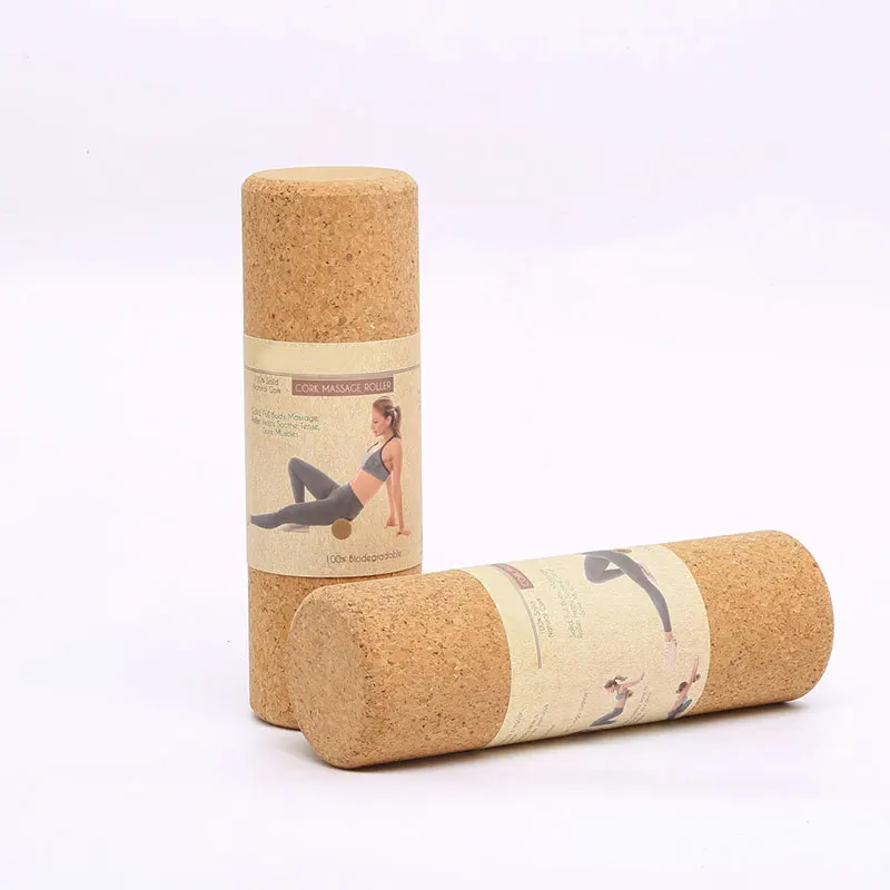 

Wholesale Custom Logo Durable Non Slip Waterproof Eco Friendly 30cm 45cm Cork Massage Yoga Foam roller, Customized