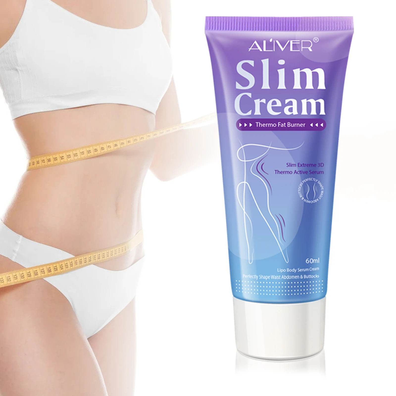 

ALIVER body care 60ml herbal burning fat women weight loss slimming creamfirming skin thigh arm tummy fast slimming cream