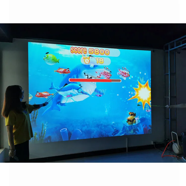 

New upgrade amusement park products interactive ball game 3D interactive wall projection game