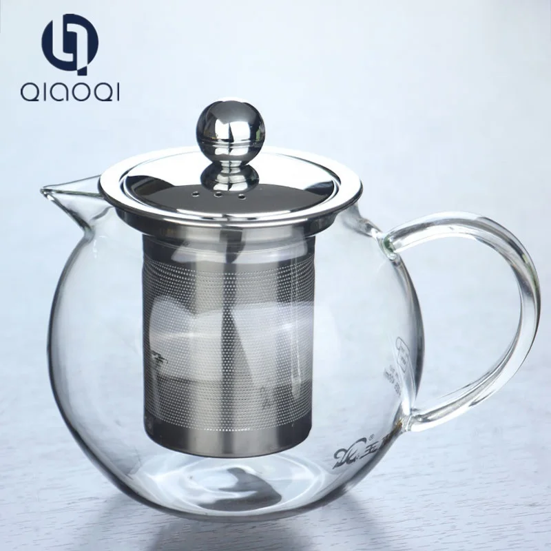 

high borosilicate glass Heat resistant glass infusion tea pot, Clear/ customized