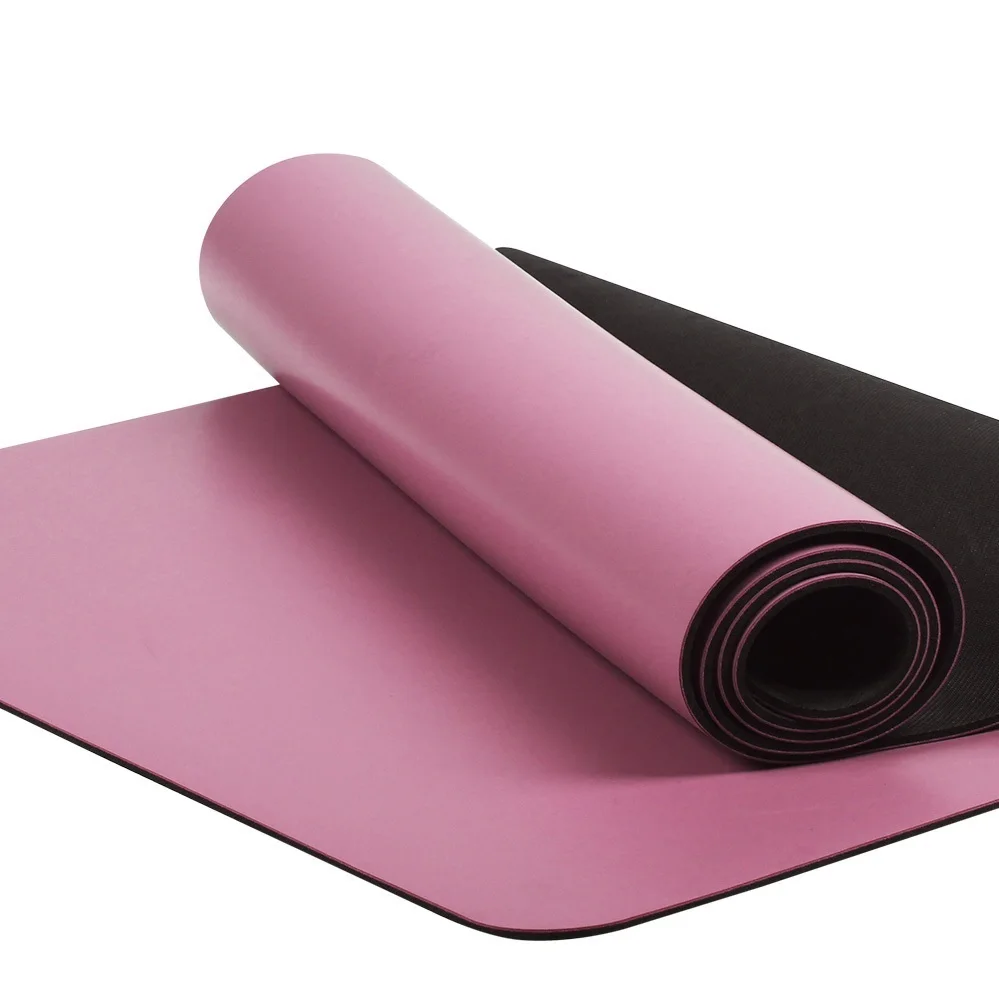 

Tking Factory Wholesale Anti Tear Gymnastics PU Yoga Mat, Home Training Eco Double Color TPE Yoga Mat, Customized color