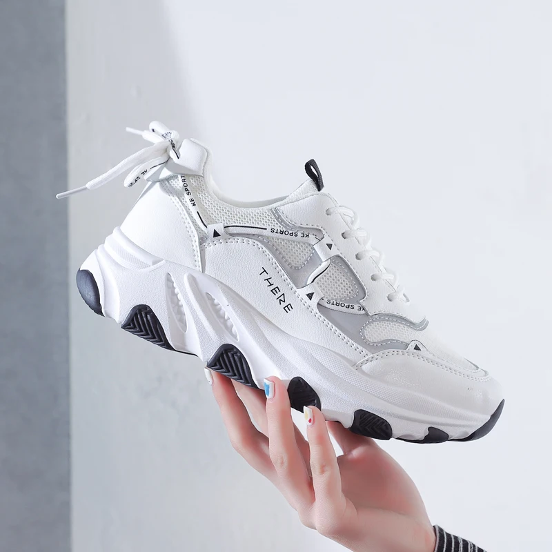 

New arrival chunky breathable lightweight korean sports shoes female shoes sneakers for women and ladies sneakers, Optional