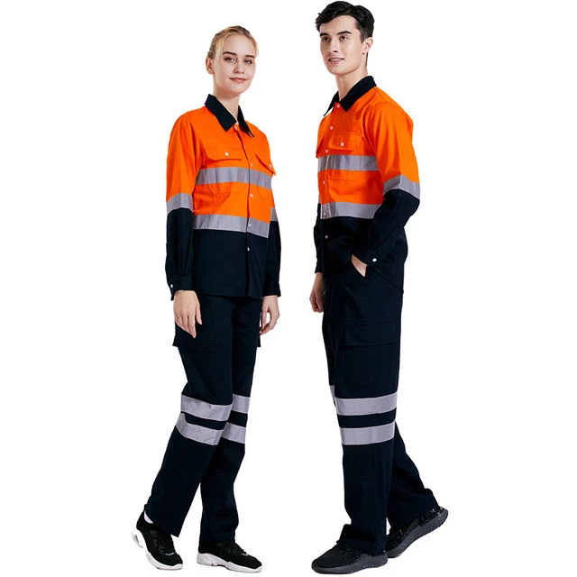 

Custom high quality engineering work reflective uniform high visibility safety long sleeve shirts for Mining industry, Customized color