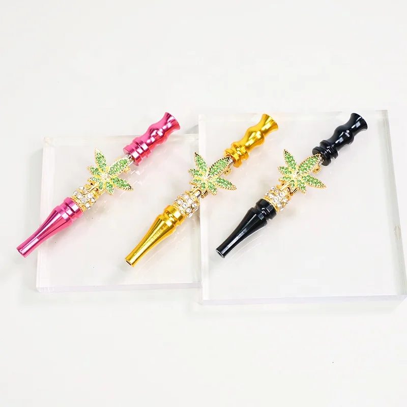 

UKETA new maple leaves design shisha hookah tips colorful art decoration blunt holder, Customized