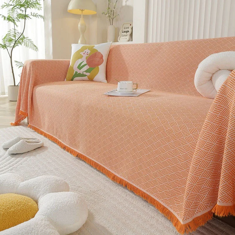 Wholesale Price Four Seasons Universal New Design Printed INS Style Sofa Cover Sofa Towel 3seat Full Cover  Sofa Cushion Blanket