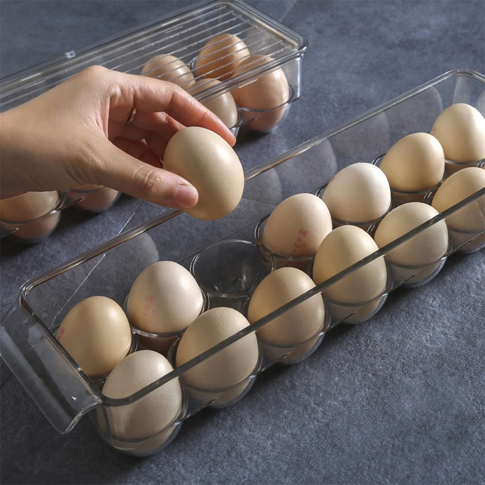 

Bulk kitchen transparent refrigerator egg storage box