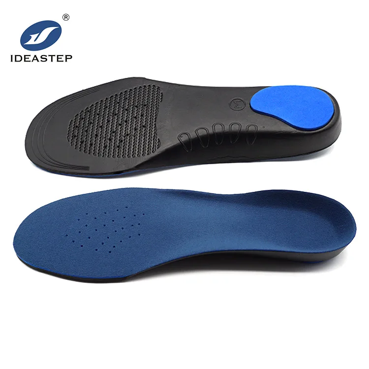 

Ideastep High quality cycling comfort arch support perforated Eva foam foot insoles for work boots, Blue + black