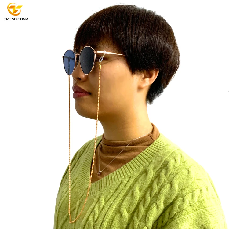 

New Products Luxury Neck Glasses Strap Manufacturer Sunglasses Chain Gold