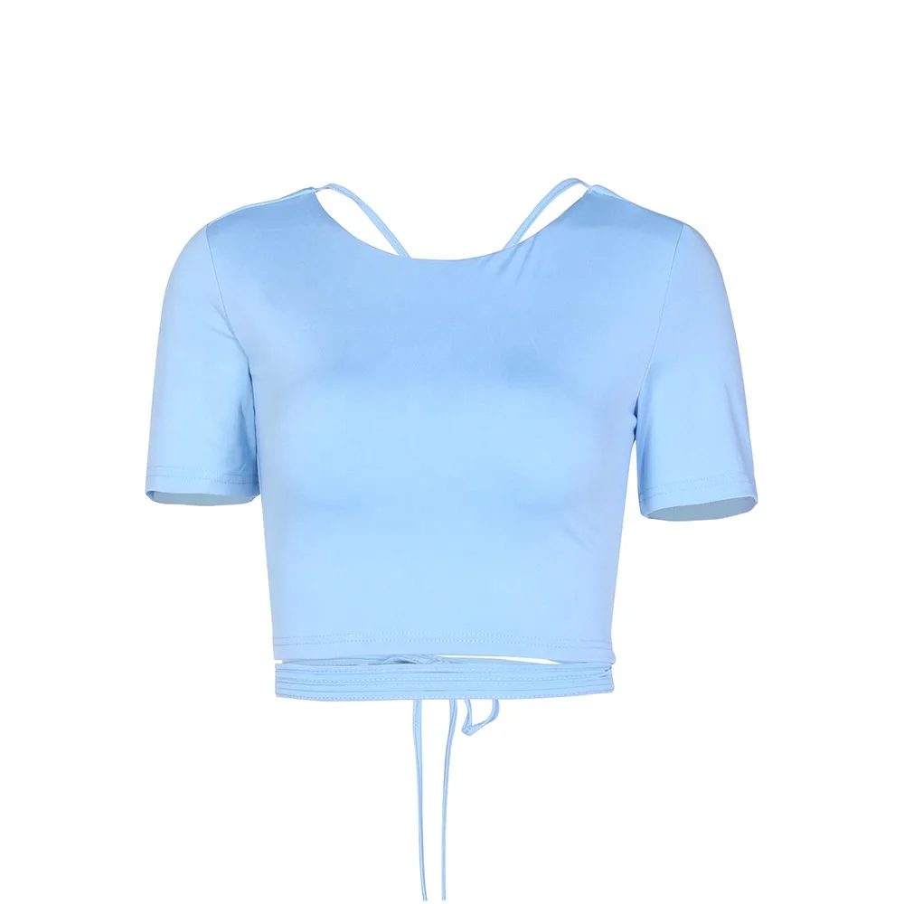 

Sexy Fashion Halter Strapless Solid Color Cropped Top