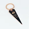 Popular custom made hard enamel metal key chain keyring with retail packaging