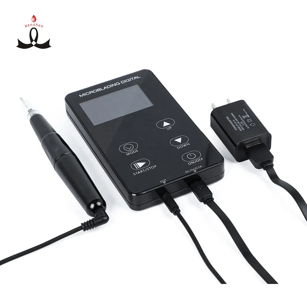 

Hot Selling Automatic Low Noise Permanent Makeup Eyebrow Tattoo Machine Training Kit, Black