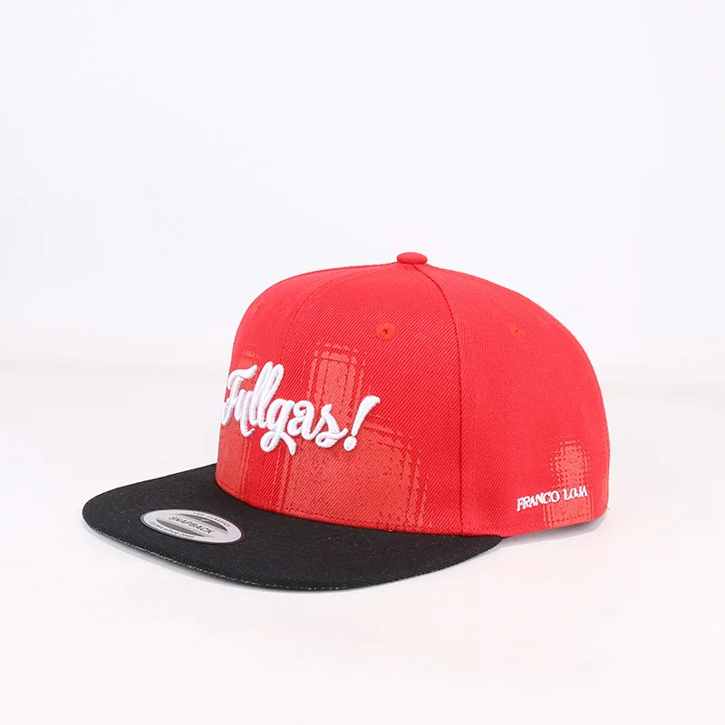 

Flat bill Hat For Men Hip-Hop 100% Cotton Material Caps Custom Low Moq Plain Snapback Gorras 6 Panel 3D Embroidery