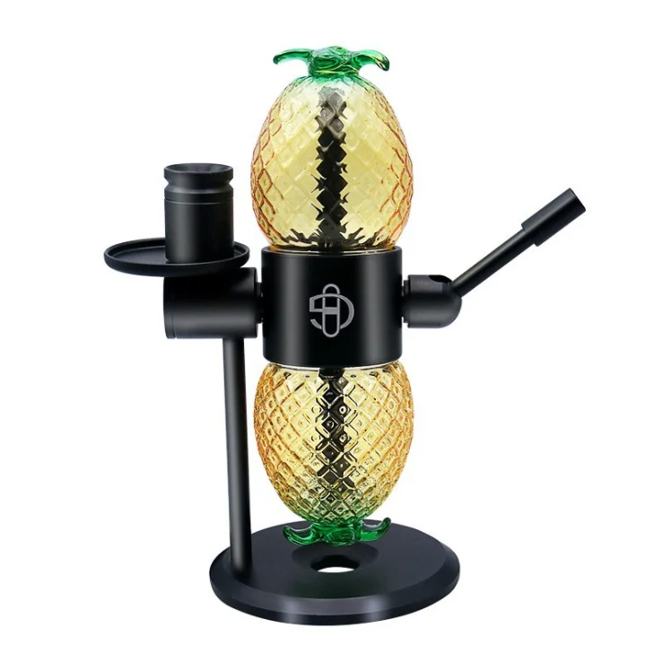 

Factory 360 Gravity Hookah Shisha Creative Hot Hose Bowl Gravity Fruit Pineapple Glass Shisha Hooakh For Men Smoking Accessories