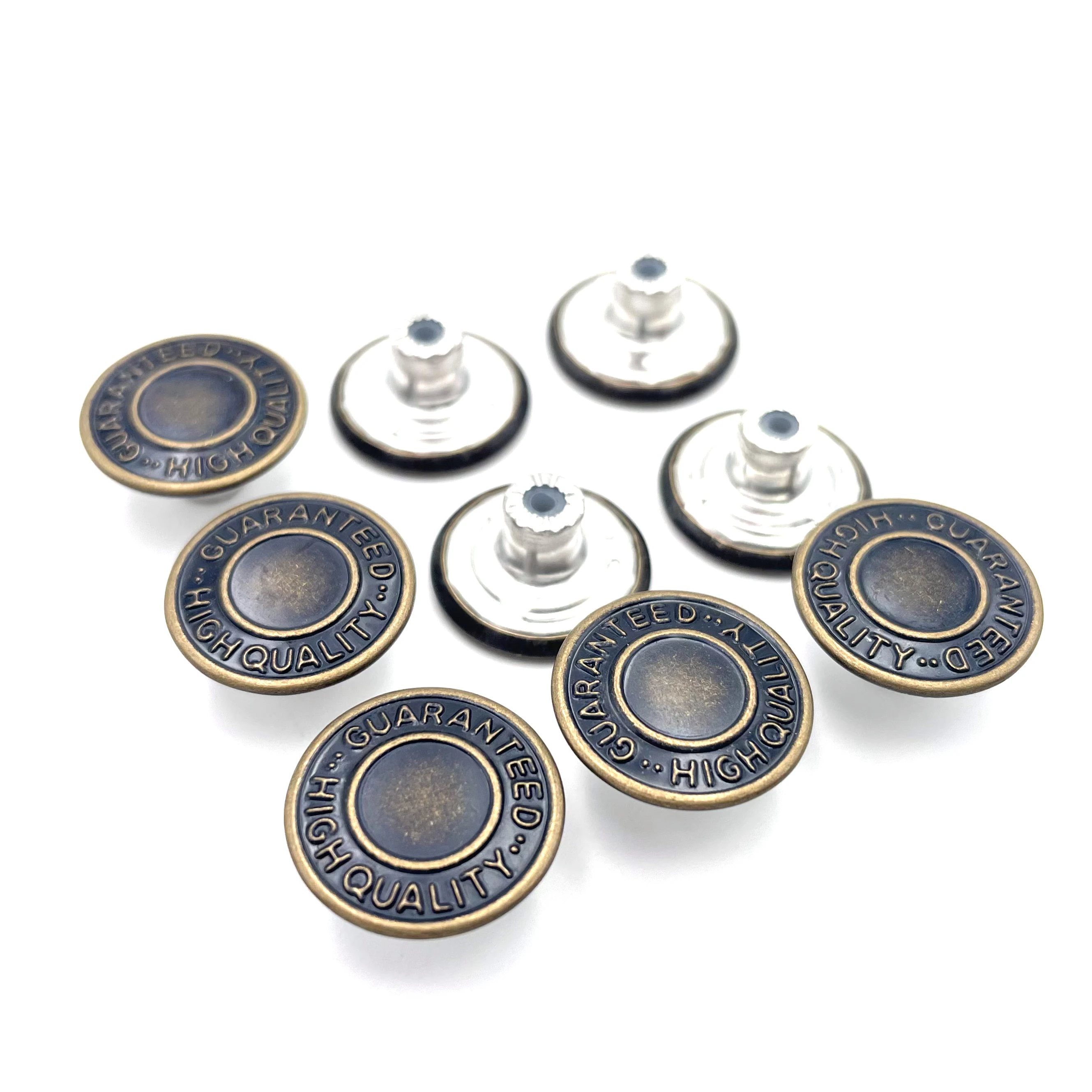 

2022 Wholesale Factory Price High Quality OEM Custom Metal Jean Button for Clothing, Copper