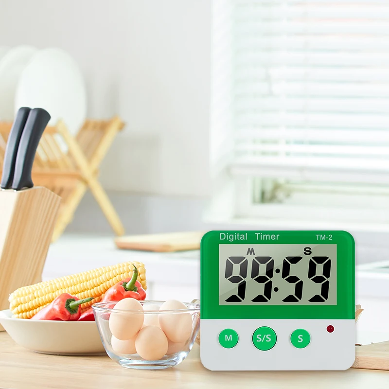 

Lcd Screen clock Kitchen Countdown Timer Countdown Timer LED Alarm Indicator Light Countdown Electrical Digital Kitchen Timer, Green