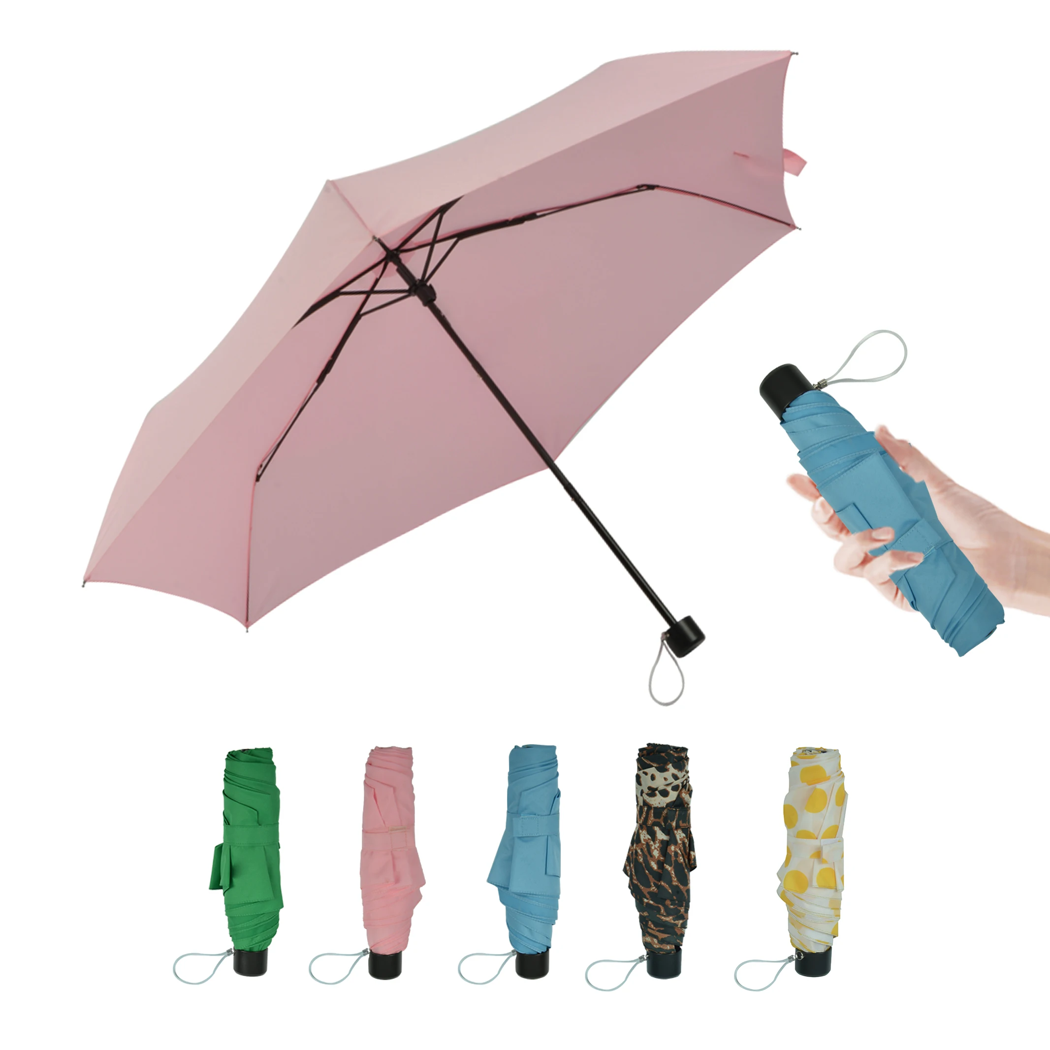 

21 Inch Folding 3 Fold Small Paraguas Umbrella FOR umbrella souvenir, Pantone color