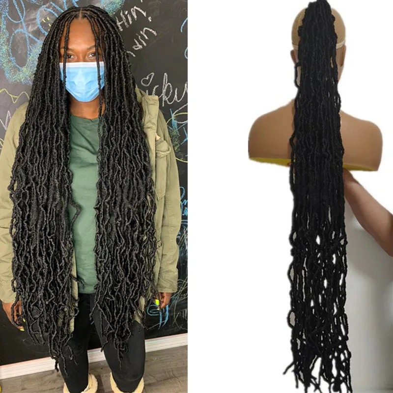 

Customize 36" Long Nubian Locs 100% Premium Fiber Synthetic Goddess Locs Braiding Hair Extensions Pre-looped Crochet Braids