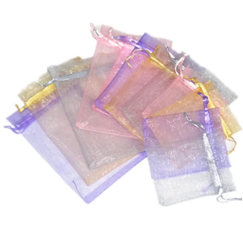

Wholesale mini organza gift bag with drawstring, Cmyk