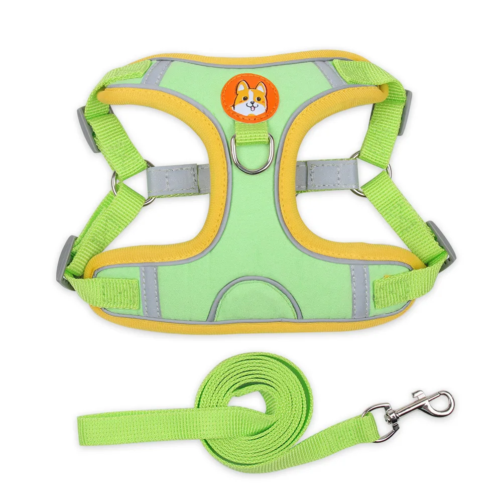 

New pet harness vest dog strap small rope reflective dog hand holding rope