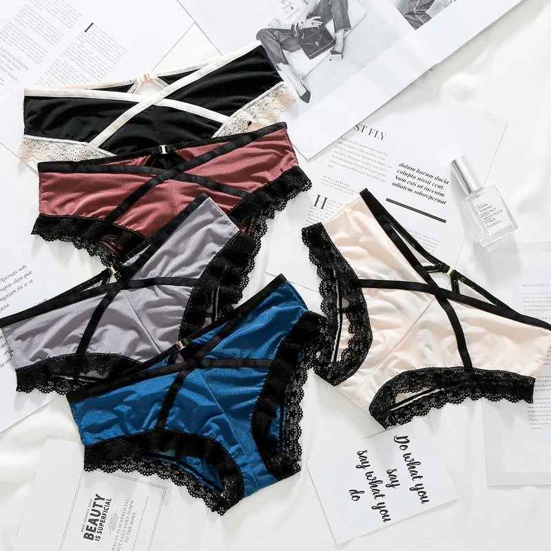 

2021 Wholesale Cotton Lace Trim Cutout Lightweight And Plus Size Breathable Panties