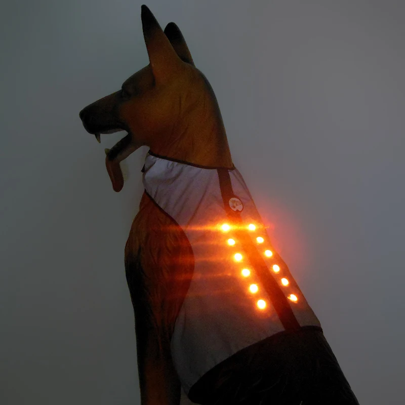 

high capacity battery rechargeable led dog cloth