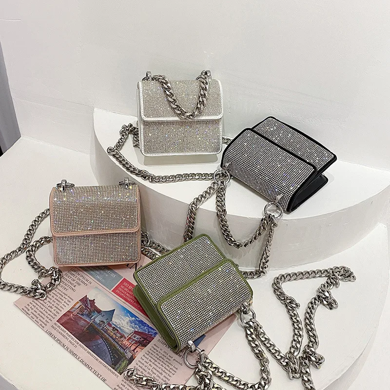 

TS9374 2021 Ladies Diamond Waist Handbags Small Shoulder Bags Women Waist Bags For Young Lady Purses