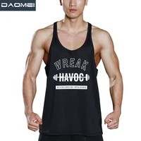 

Custom Wholesale High Quality Sleeveless Mens T-Shirt Workout U-neck Tanks Top Sportswear