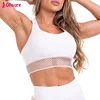 Private Labels Plain Wholesale High Impact Fishnet Ladies Fitness Brief Yoga Bra Tops Hot Sexy Gym Wear Women's Sports Bras