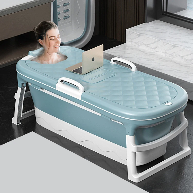 

Newest version Adult Portable Folding Bath Tub for Adults, Plastic Foldable Bathtub for Adults with lid