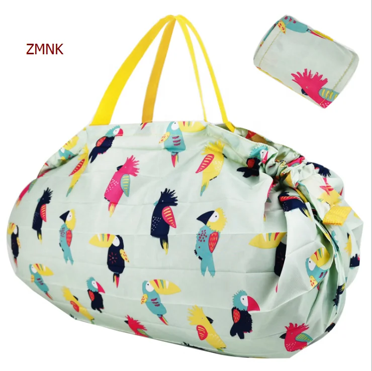 

2020 Fashion Japanese pop New Foldable Reusable Eco Friendly Folding Shopping Bags for women, Mix