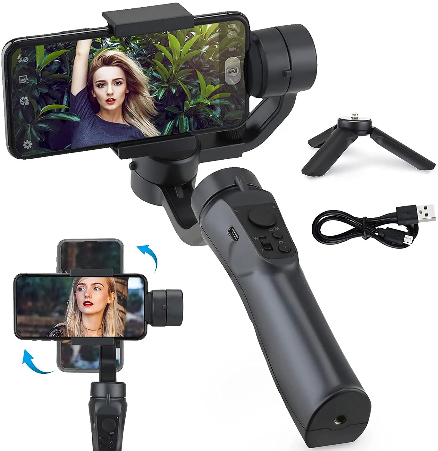 

Stable Shooting And Anti-shake Handheld Mobile 3 Axis Gimbal Stabilizer For Smartphone