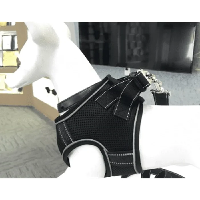 

Private Label Reflective Harness Dog Pet Chest Strap Dog Vest Type Traction Rope, Black or customized