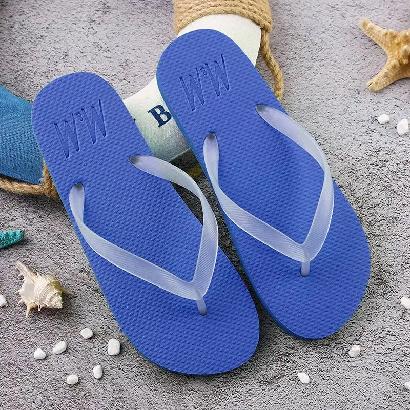 

C&Y 2021 Custom Logo Wholesale Print Pvc Slippers Slipper Shoes Pink blue sport Wedding Flip Flops